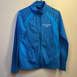 Door County zip sweatshirt - blue heather - medium